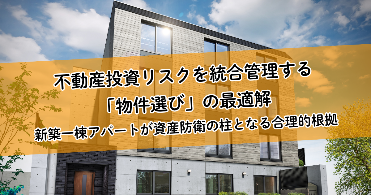 不動産投資リスクを統合管理する「物件選び」の最適解