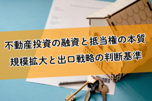 不動産投資の融資と抵当権の本質｜規模拡大と出口戦略の判断基準